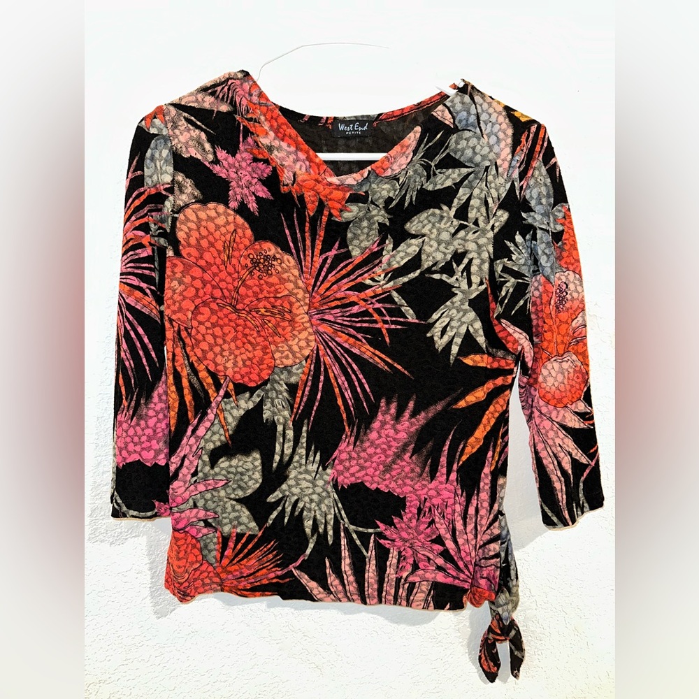 Vibrant Floral Long Sleeve Top